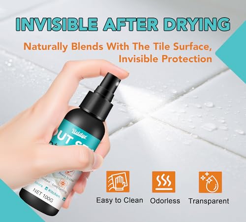 7oz Grout Sealer, 100% Safe Grout Sealant for Shower, Bathroom, Floor, Wall