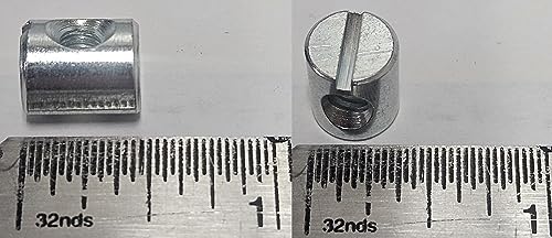 (25) Cross Dowels/Barrel Nuts - 10-24 12mm X 10mm Zinc-Plated CNC