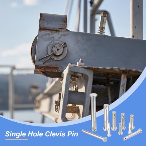 uxcell 12Pcs 1/4" x 3-9/16" Single Hole Clevis Pins, 304 Stainless Steel Flat Head Clevis Pins Hitch Pin for Trailer Latch, Mechanics Repair, Furniture Installation, Industrial Equipment 1/4" x 3-9/16" 12