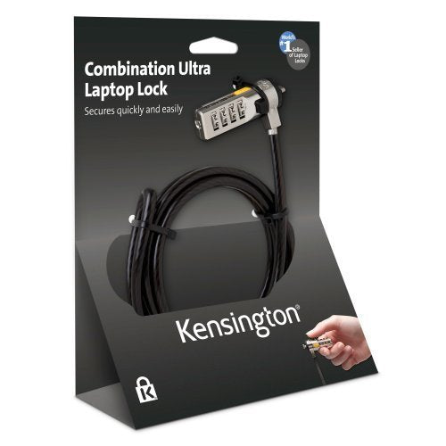 Kensington Combination Ultra Cable Lock for Laptops and Other Devices (K64675US),Silver