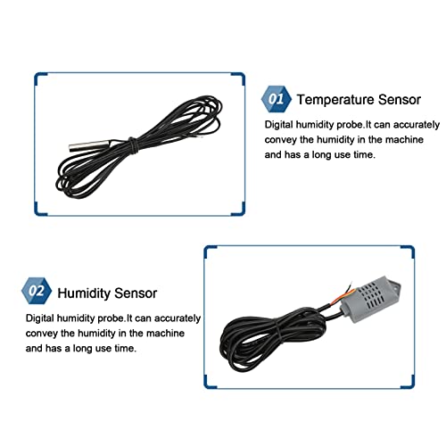 Egg Incubator Temperature Controller Thermostat, Digital Display Egg Incubator Machine with Temperature and Humidity Sensors, Automatic Control System for Incubators Refrigerator(#1) #1