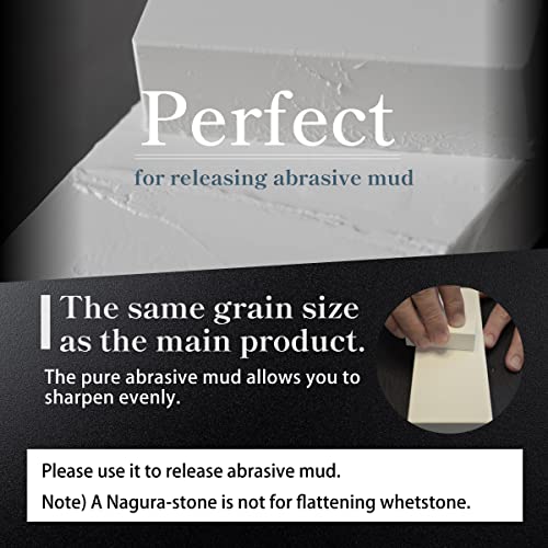 FUKAMI Whetstone Sharpening stone super finishing grit 8000 w/Nagura, 7.1" x 2.4" x 0.8" (Pro Power. Perfectly Compact for home use), Made in Japan (#8000) #8000