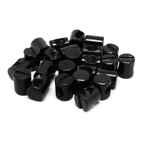 25Set Black Crib Screws Replacement Set Hex Drive Socket Cap Screws Barrel Dowel Nuts Set for Bunk Beds and Cribs M6×40mm/50mm/60mm/70mm/80mm Black 25Pcs