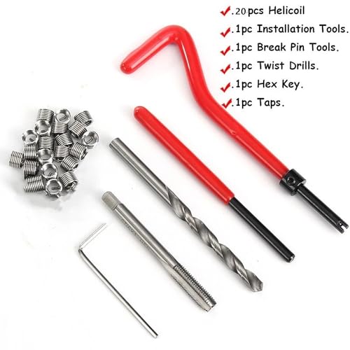 New 25Pc Thread Repair Insert Kit Helicoil Car Pro Coil Tool M6x1.0x8.0MM US