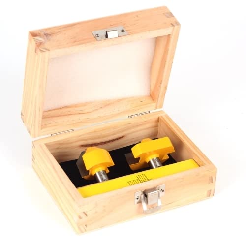 YONICO Joinery Router Bit Set 2 Bit Rabbet Miter 1/2-Inch Shank 15233 2 Bit Rabbeted Miter - 1/2" Shank