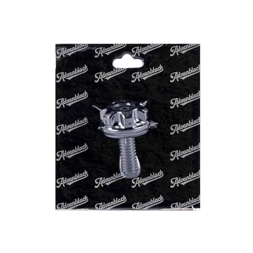 Advanblack Axion CNC Knurled Seat Bolt Kit – 6061 Billet Aluminum Tab Screw Knob Cover Fits Harley Touring Street Glide Road Glide Road King Electra Glide Dyna Softail 1997-2025 (Black) Black