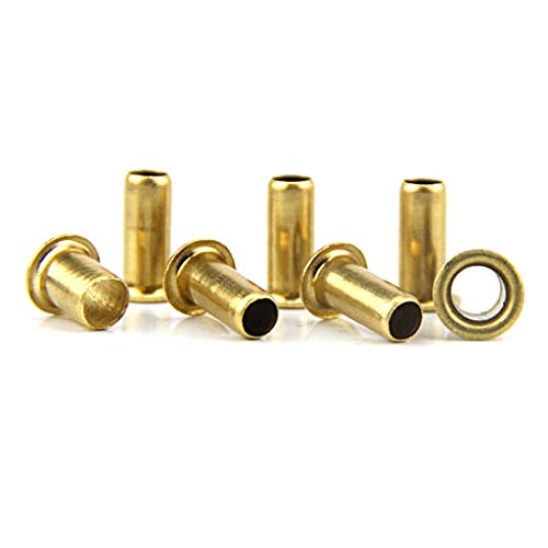 1000 PCS Mixed Hollow Rivets M0.9 M1.3 .5 .7 Through Hole Copper Tube Rivets Double-Sided Circuit Board PCB Fasteners Grommet Installation Tool