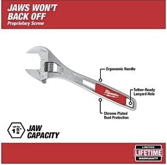 Milwaukees 𝗠𝗶𝗹𝘄𝗮𝘂𝗸𝗲𝗲 12 inches Adjustable Wrench + free TPT Premium card