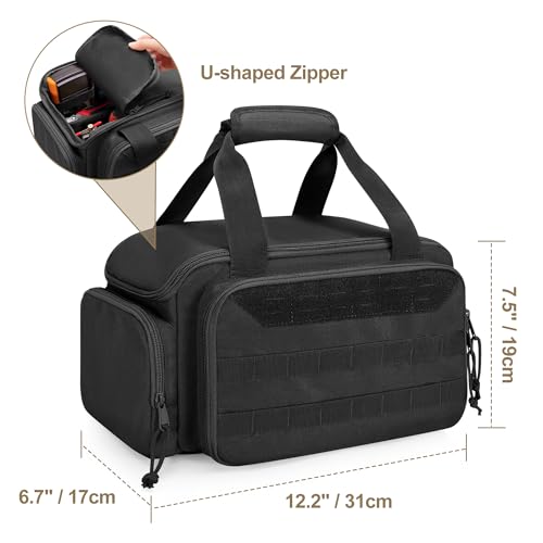 Rexmica 12-Inch Tool Organizer Bag with Anti-friction Bottom, Black