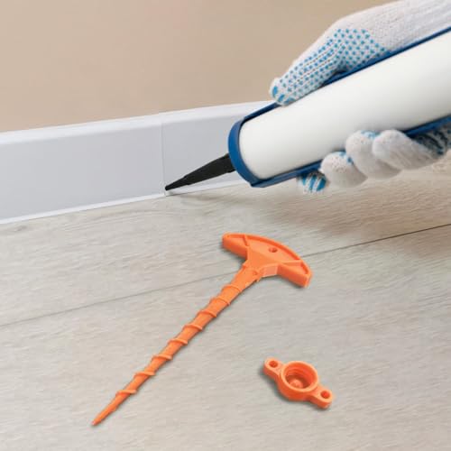 Caulk Tube Saving Caps and Unclogger,Reusable Caulking Saver Cover Tool Accessory,Seal and Preserve Open Caulking Tubes for Prevent Drying and Leakage,2 Piece Set Orange