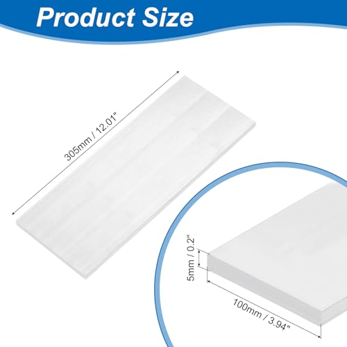 uxcell Square Aluminum Flat Bar, 3/16"x4"x12" 6063 Aluminum Plate 3/16" T x 4" W x 12" L 1