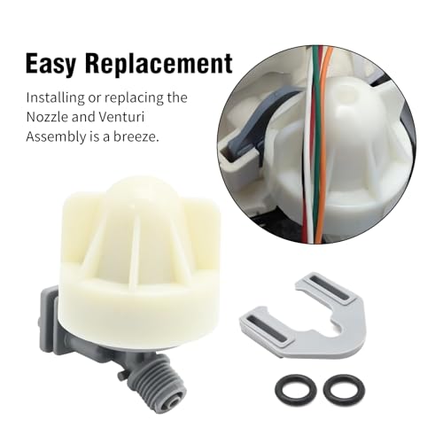 7214969 Water Softener Nozzle and Venturi Assembly, Replacement for Whirlpool WHES18, Replacement for Kenmore 350 Water Softener, Replaces 7187065, 7238450
