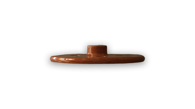 Serazat Handmade Clay Pot Dolma Lid Cover-Terracotta Glazed Grape Leaf Roll Lid Natural Earthenware Weighted Cooking Grill Plate for Dolma Perfect Tool for Stuffed Dishes! (Medium 8.2 in)