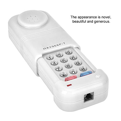 Telephone Phone Line Network Cable Tester Butt Test Tester Tool Cable Set with Ringer on Off Adjustment Function and Audio Pulse Conversion & Redial and Hang Up Function(White)