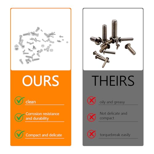 1110Pcs Metric Micro Screws & Nuts Kit, M1 M1.2 M1.4 M1.6 M2 M2.5 M1/1.2/1.4/1.6/2/2.5-1110Pcs