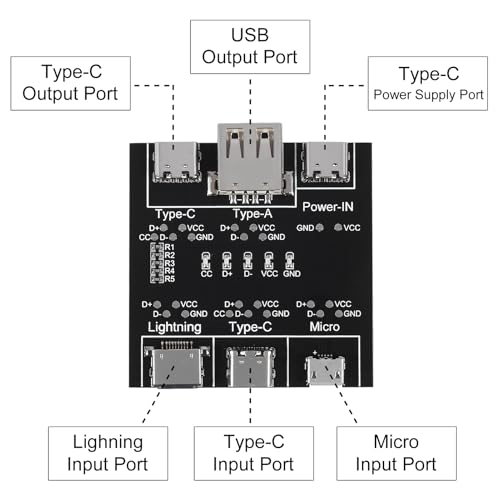 3pcs Data Cable Detection Board DT 3, USB Cable Tester Board USB Cable Checker Data Wire Charging Test Card Type-C Micro
