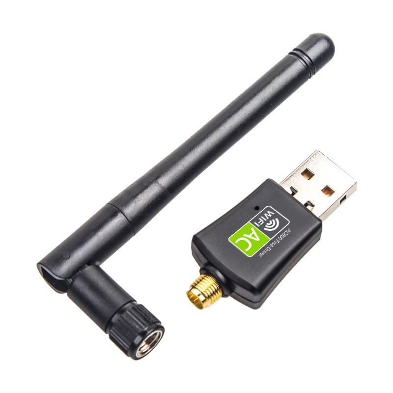 USB WiFi Adapter 600Mbps Wireless Card Network Dongle for PC Laptop Desktop with High Gain 5dBi Antenna Dual Band 802.11a 2.4GHz 150Mbps 5GHz 433Mbps Supports Win10 8 7 XP Vista Mac OS Linux