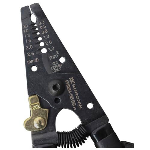 Fujiya PP323A-165-BG Wire Stripper A Type, 6.5 inches (165 mm), Black Gold, Spring Included