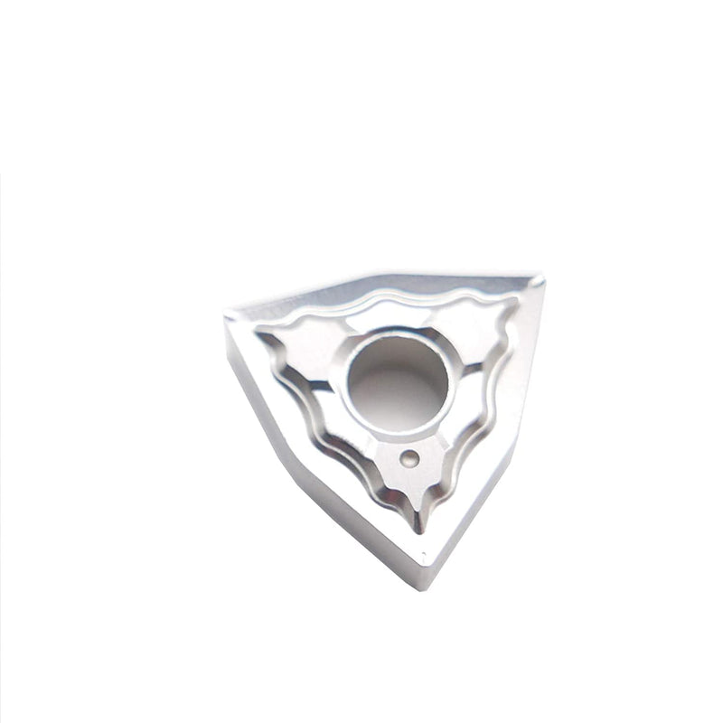 WNMG431 Wnmg080404 Carbide Turning Inserts for Aluminum, Polished Indexable Lathe Tools with LH Chipbreaker for Copper and Non-Ferrous Metal Machining, 10 Pcs WNMG080404 (WNMG431)