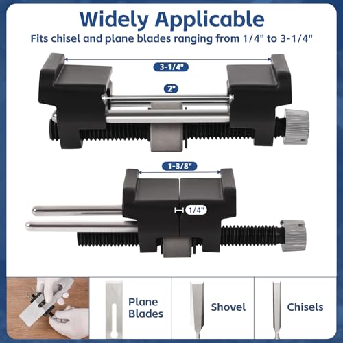 Chisel Sharpening Jig with Honing Guide & 5 Diamond Sharpening Stones
