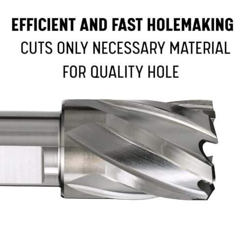 Drill America 1/2" X 1" High Speed Steel Annular Cutter with Pilot, DWC Series 1/2 in 1" Depth of Cut