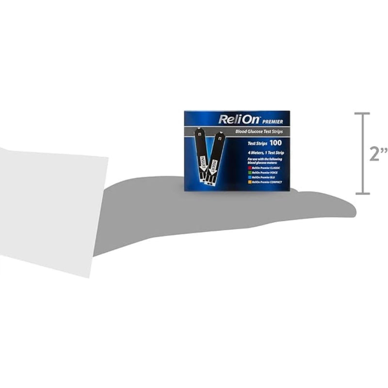 Premier Blood Glucose Test Strips | Blood Glucose Test Strips | Test Strips for Diabetes | Blood Sugar Test Strips | Diabetic Test Strips | Premier Test Strips 100 Count