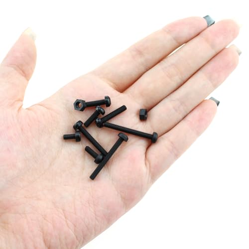 350PCS M3 Nylon Phillips Head Screw and Nut Set Industrial Hardware Fastener Flat Washers Assortment Kit