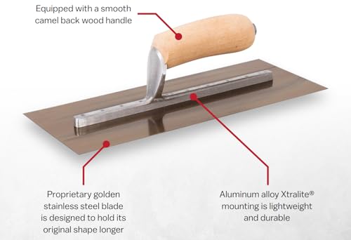 MARSHALLTOWN Curry-Style Trowel, 12 Inch, Plaster Tool, Assembled in USA 12x5 Inches
