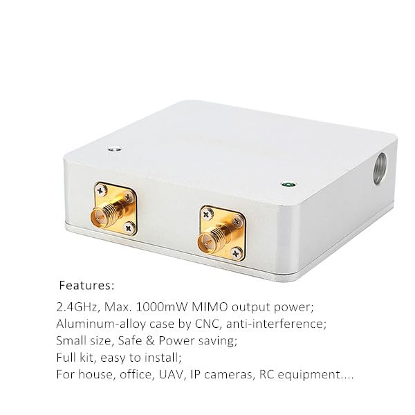 Dual Antenna WiFi Signal Booster 1000mW 2.4 GHz 2T2R / 300Mbps WiFi Signal Amplifier Repeater Extender SH24Gi1000-D2 for Routers, IP Camera, UAV, IP Cameras, RC Equipment