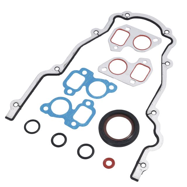 Engine Timing Cover Gasket Set - Replaces TCS45993, 12633904, Compatible with Buick, Cadillac, Chevrolet, GMC, Hummer - 4.8L 5.3L 5.7L 6.0L 6.2L Rainier, Escalade, Avalanche, Sierra, Silverado, Yukon Gasket Set TCS45993