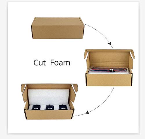 3 PCS Nema 17 Stepper Motor Full D-Cut Shaft 62oz-in 1.7A Bipolar 38mm 1.8deg 4-Lead for 3D Printer CNC 3