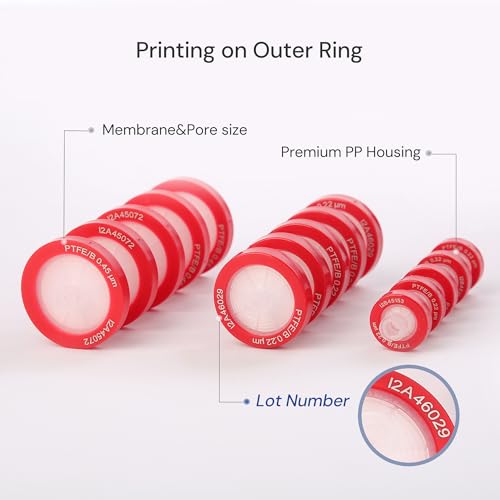 Syringe Filter Hydrophobic PTFE, 0.22μm 13mm, Non-sterile, PK of 100