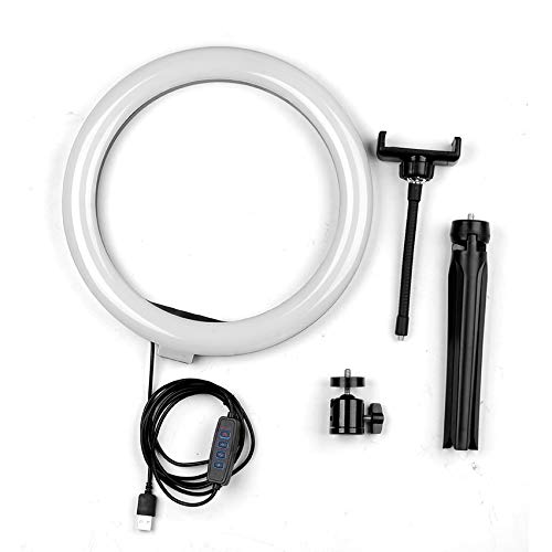 10" Ring Light with Tripod Stand & Phone Holder 3 Color Modes & 10 Brightness Levels for Photography/Makeup/Live Stream/YouTube