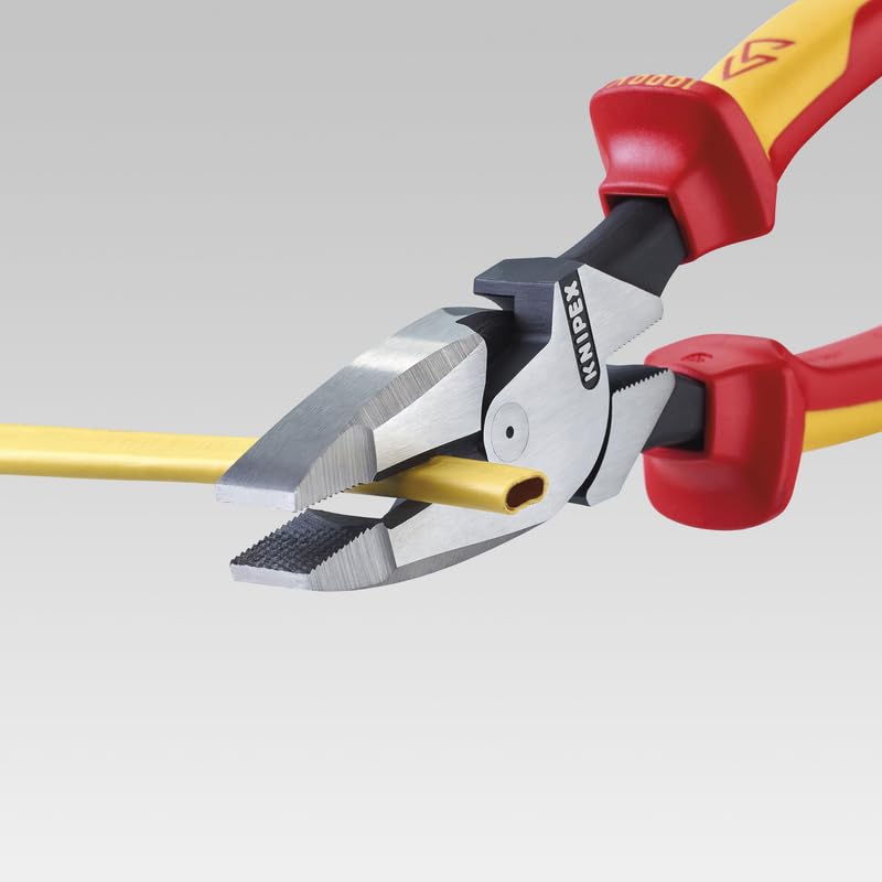 KNIPEX Tools 09 08 240 SBA 9.5-Inch Insulated Ultra-High Leverage Lineman's Pliers
