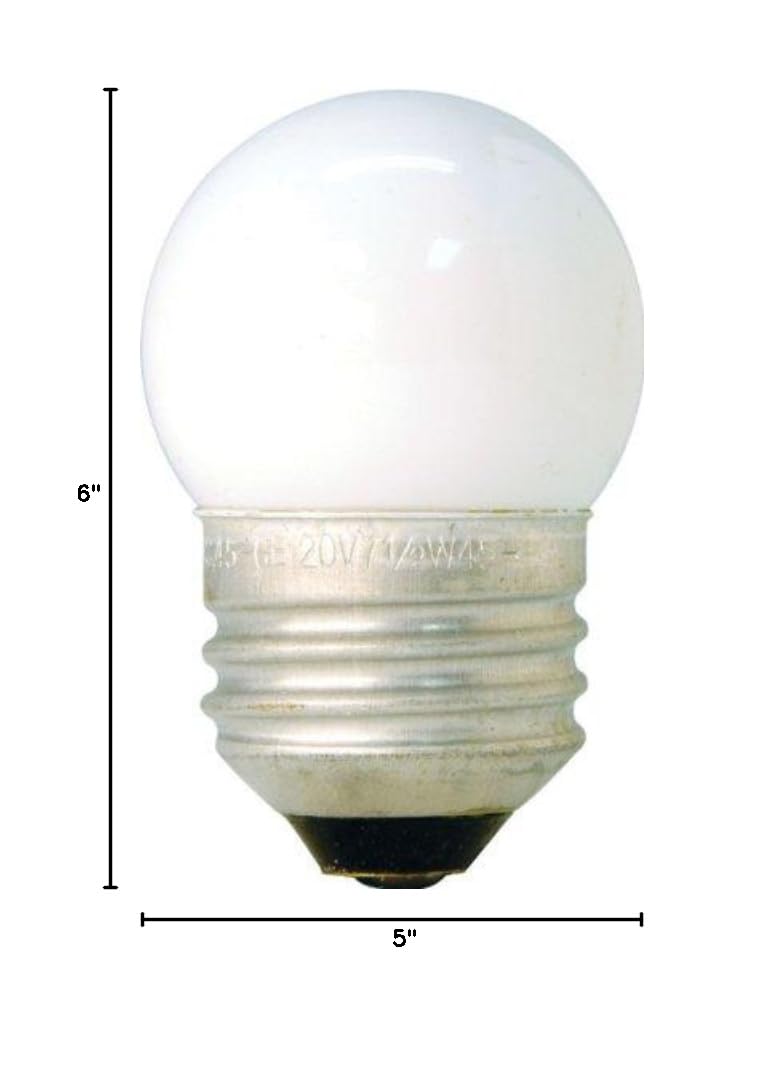 Nightlight Incandescent Bulb S11 Medium Screw (E26) 120V 7.5W Soft White, 12-Pack