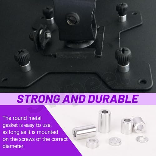 Swpeet 65Pcs 8 Sizes M3 Aluminum Spacer Assortment Kit, 3.1×6mm(ID×OD) Silver Aluminum Standoff Column Spacer, Round Spacer Unthreaded Standoff Bushing Plain Finish, Length 0.5/1/1.5/2/2.5/3/6/10mm Silvery