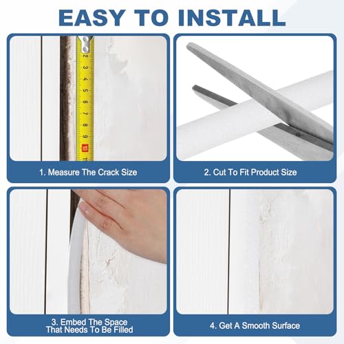 PATIKIL Backer Rod 1-3/8 in x 3.3 Ft, 4 Pcs Foam Rod Caulk Saver Expansion Joint Filler Rope Weather Strip Foam Noodle for Gaps Concrete Crack Filling DIY Craft (35mm Dia), White 1-3/8" x 3.3 ft