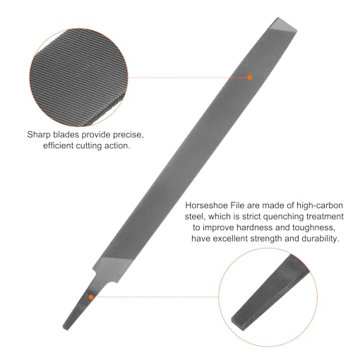  [AUSTRALIA] - HARFINGTON Mill File 12 Inch 5.3mm High Carbon Steel Single Cut Flat Hand Rasp File for Deburring and Removing Material