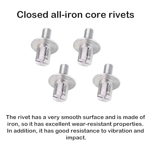 300 Pcs Hammer Drive Rivets, Aluminum Core Rivets with Round Head for Household, Mechanical Equipment, Electronic Equipment, Heavy-Duty Applications 300Pcs