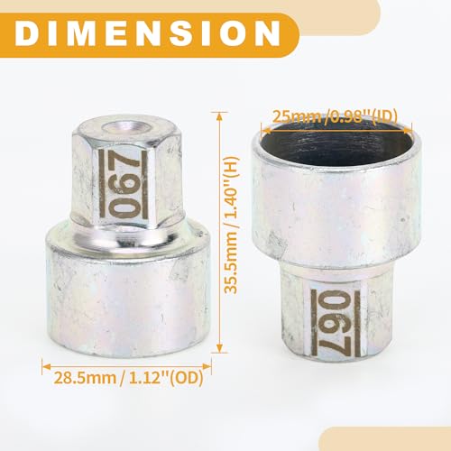 Vehicle Wheel Lock Lugnut - 067 Anti-theft Screw Nut Removal Key Socket - for BMW MINI COOPER Zinc Plated Alloy Steel Silver Tone - 1 Pc #067