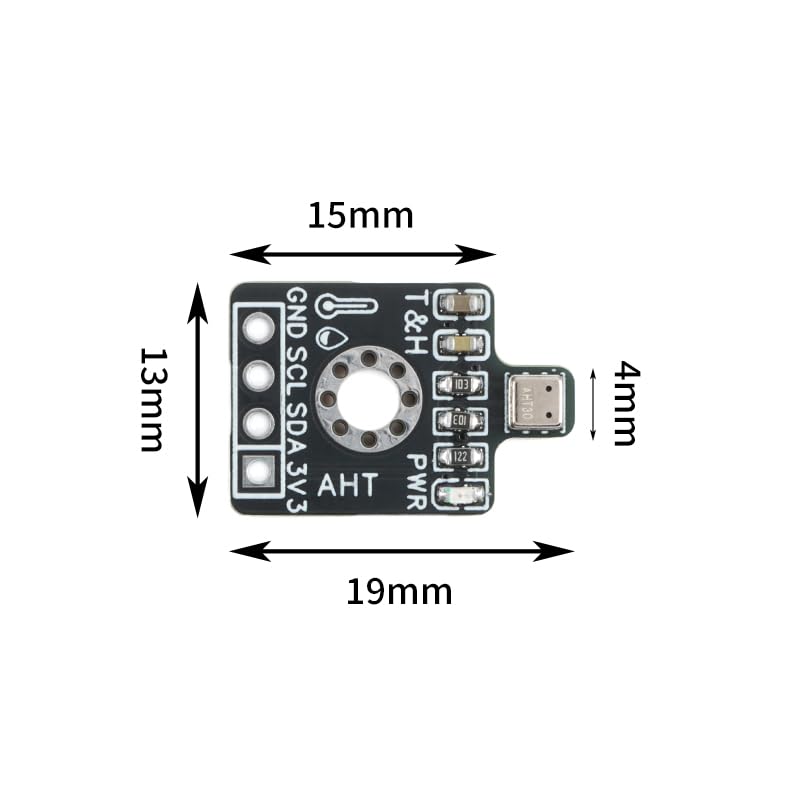 5Pcs AHT30 High-Precision Temp & Humidity Sensor, I2C Output, Anti-Interference, SHT20 Compatible, -40°C to 85°C, ±2% RH Accuracy