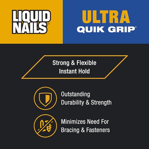 Liquid Nails Ultra Quik Grip 10 oz. White Interior and Exterior Construction Adhesive Ultra Quick Grip 10 fl oz