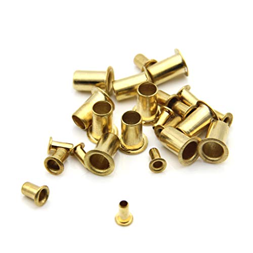 1000 PCS Mixed Hollow Rivets M0.9 M1.3 .5 .7 Through Hole Copper Tube Rivets Double-Sided Circuit Board PCB Fasteners Grommet Installation Tool