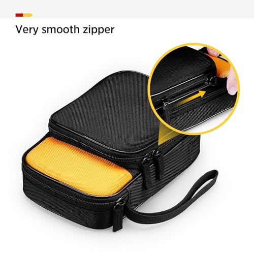KingSung Zippered Soft Tool Carrying Case for Fluke 117/116/115/114/113 Digital Multimeter 62 Max and Many More, with Smooth Zipper and Thick Wrist Strap, Built-in Shock-Proof Cotton, Double-Layer