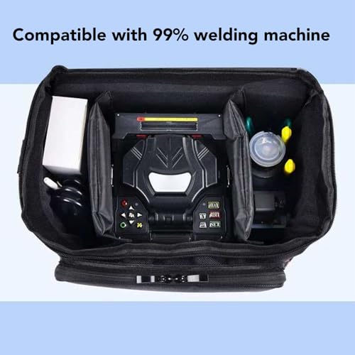 ZJchao Fusion Splicer Bag, Nylon Fiber Optic Splice Tool Organizer Optical Fiber Fusion Splicer Tool Bag Universal Pouch with Rain Cover and Rope for Compatible with 99% Fusion Splicer