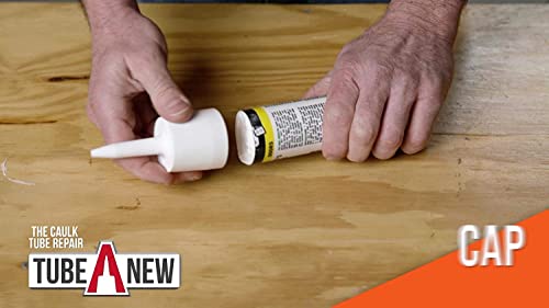 The Solution for Dried or Caulk Tubes (3 Packs of 5) with 50 Caulk Cap, Red Caulk Saving Cap, Caulk Cap Saver for Sealing & Preserving Open Caulking Tube Combo Pack 3 Packs of 5 with 50 Red Caps