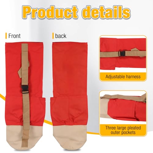 36" Heavy Duty Lath Bag, Lath Stake Bag with Pockets