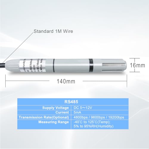 Tzone RS485 Temperature Sensor Modbus RTU Temp Humidity Transmitter Analog THT02 RS485 Output