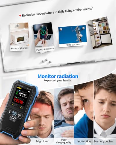 FNIRSI ERD-10 4-in-1 EMF Detector, Curve Display EMF Radiation Meter