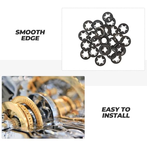 Locking Washers Internal Tooth Bearing Clamping Rings 210Pcs Star-Shaped Retaining Washers 1.02 in Fasteners for Machinery Equipment Shock Absorption Humid Environments